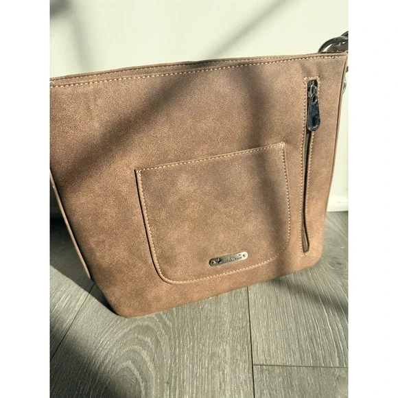 Montana West Brown & Turquoise Embroidered Studded Hobo Purse Wallet Set - Picture 6 of 10